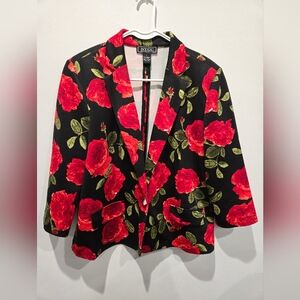 NYC Women's Red Floral Blazer